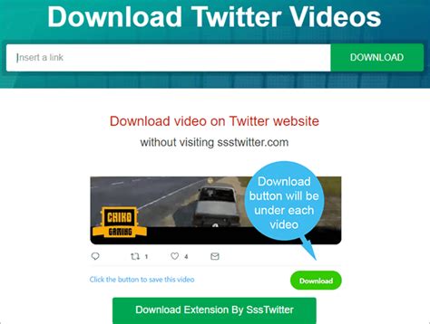 Download Twitter Videos With sssTwitter Extension.
